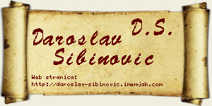Daroslav Sibinović vizit kartica